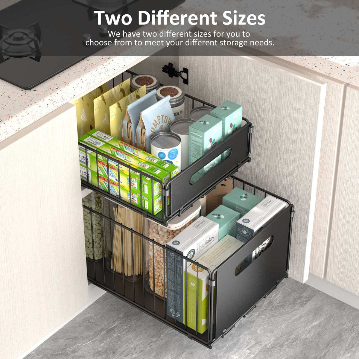 PrettyCare Pull Out Organizer Expandable Slide Out Drawer, pul