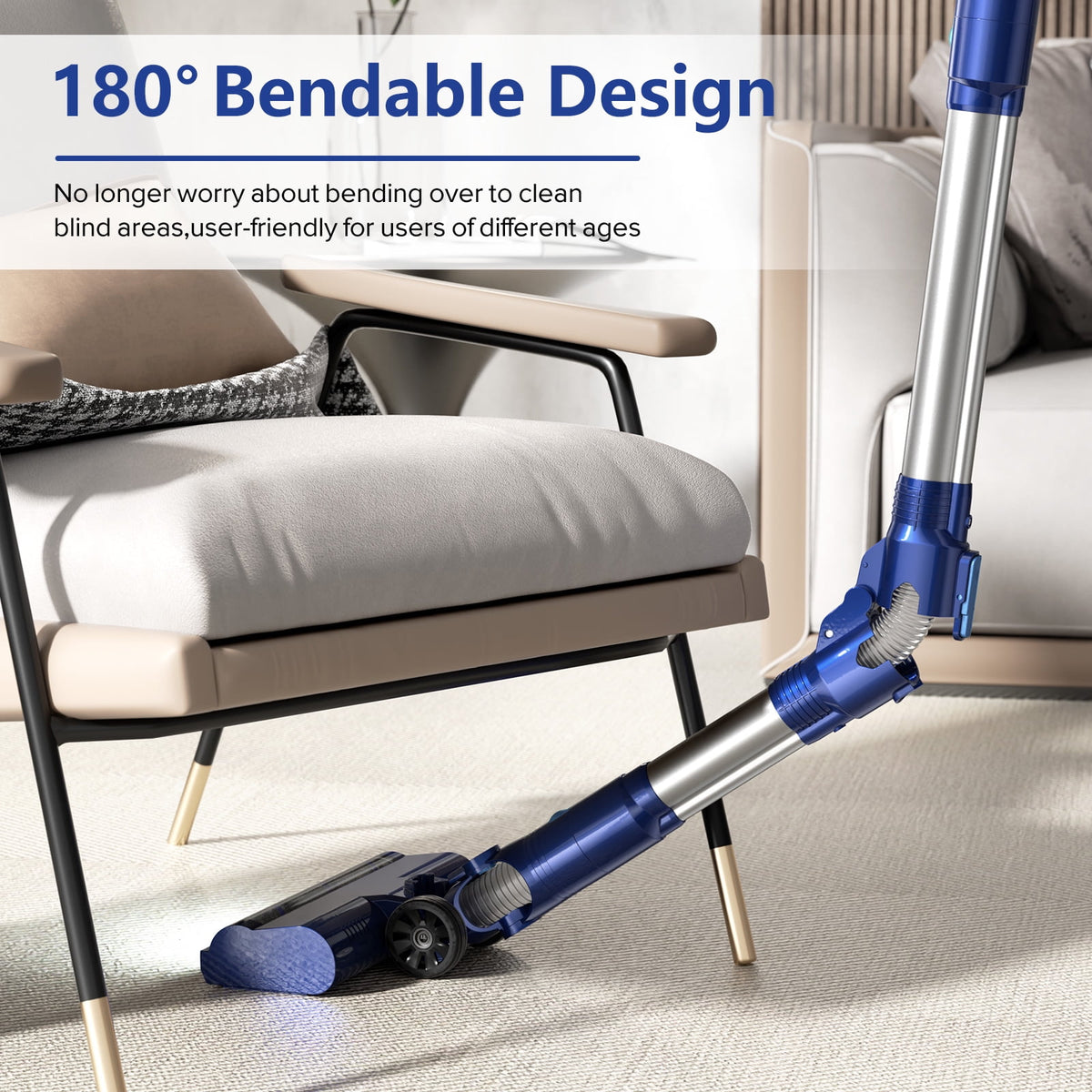 PrettyCare Lightweight Stick Cordless Vacuum Cleaner for Pet