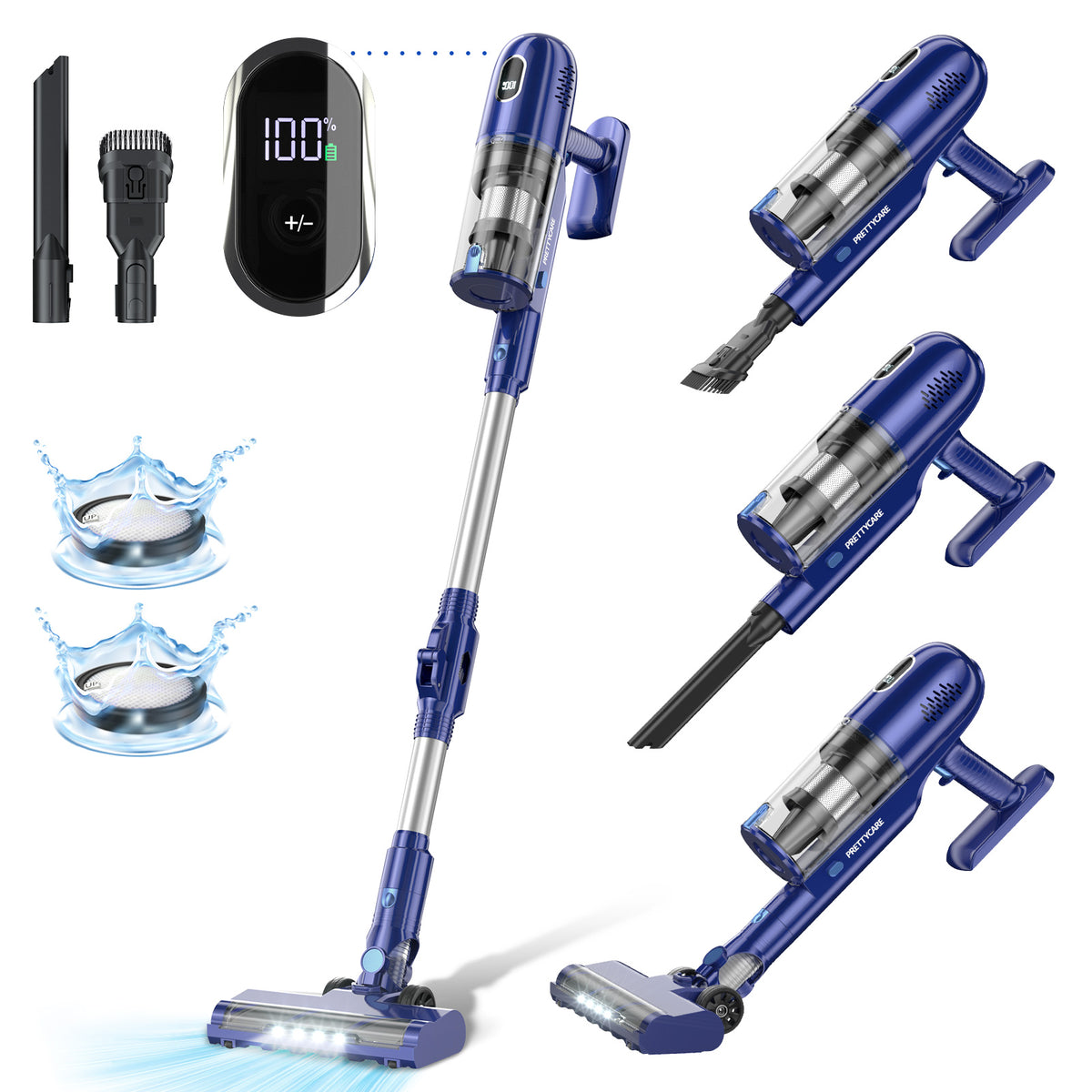 PrettyCare Lightweight Stick Cordless Vacuum Cleaner for Pet Hair