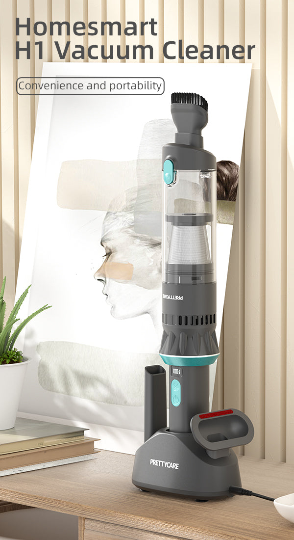 PRETTYCARE H1 Lightweight and Rechargeable Mini Car Handheld Vacuum Co