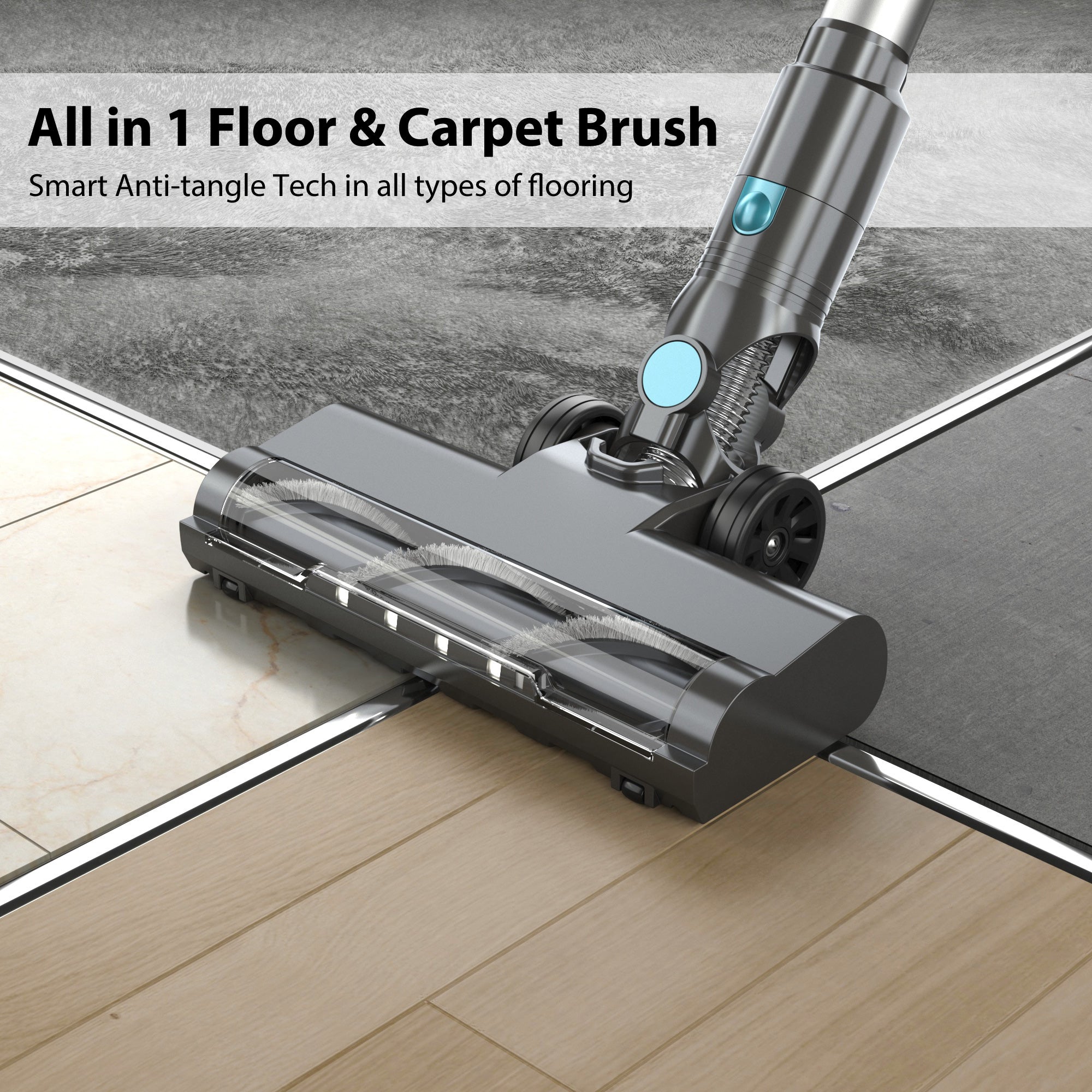 Prettycare Lightweight Stick Cordless Vacuum Cleaner for Pet Hair Carpet  Hard Floor Vacuum Cleaner P1 