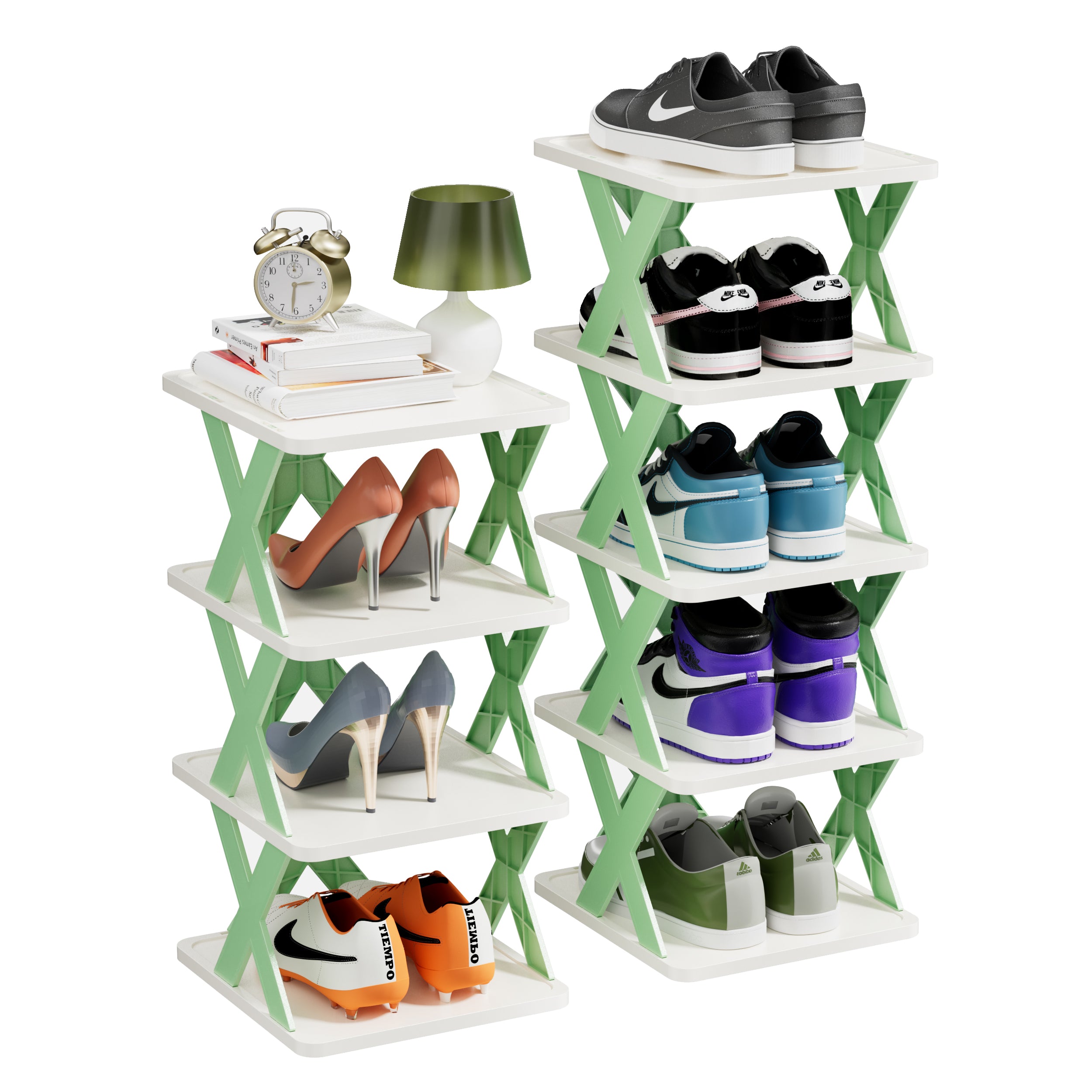 AZULLIA X-type Shoe Rack for Entryway, Plastic Shoe Shelf Storage of S –  PRETTYCARE